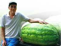 Lloyd Bright with Giant Watermelon